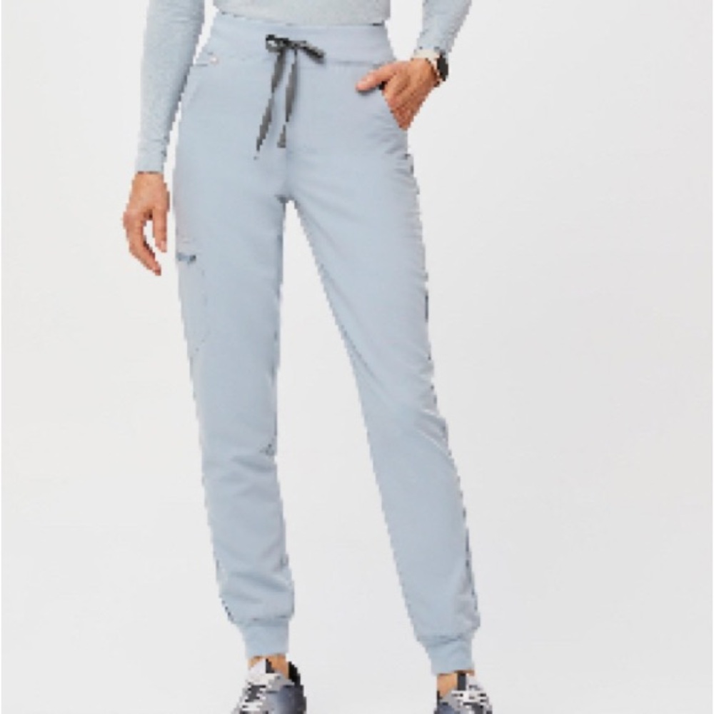 Women’s Dusty Blue High Waisted Zamora Petite Jogger Pants